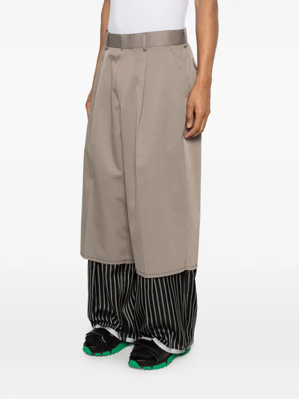 Kolor Gelaagde pantalon Beige
