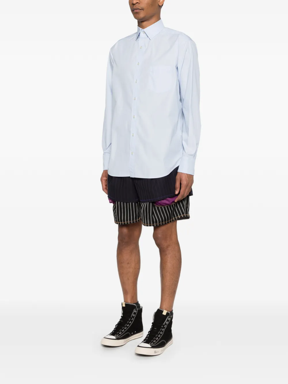 Kolor Uitgesneden overhemd Blauw