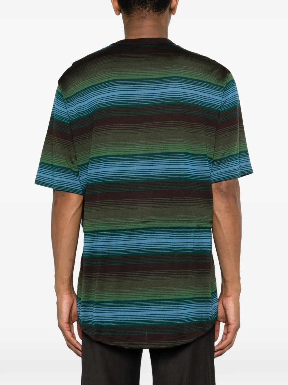 Kolor Gestreept T-shirt met zak Blauw