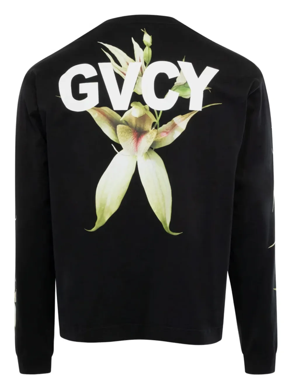 Givenchy Gvcy-print Long-sleeve T-shirt In Brown