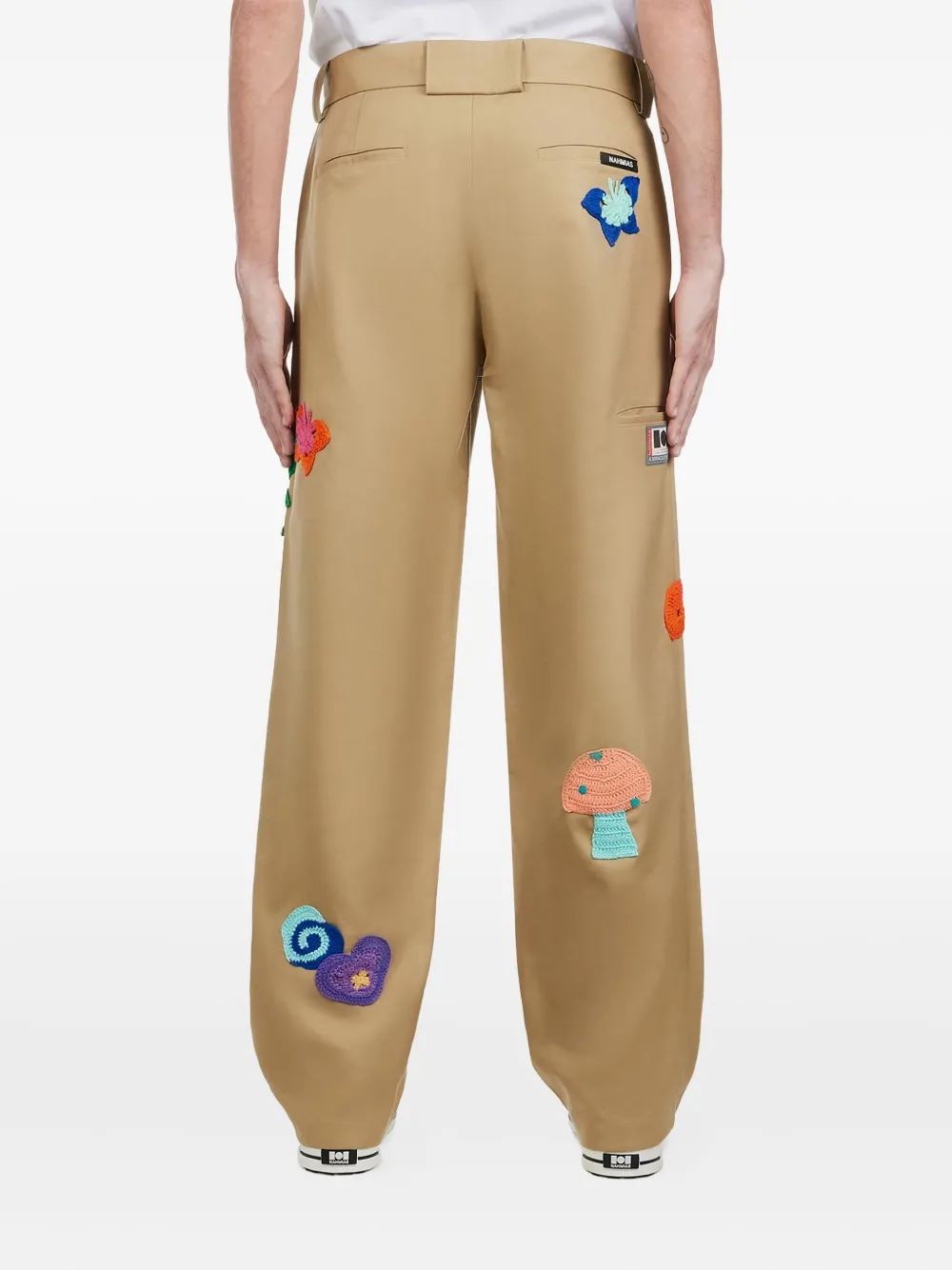 Nahmias Broek met patchwork Beige