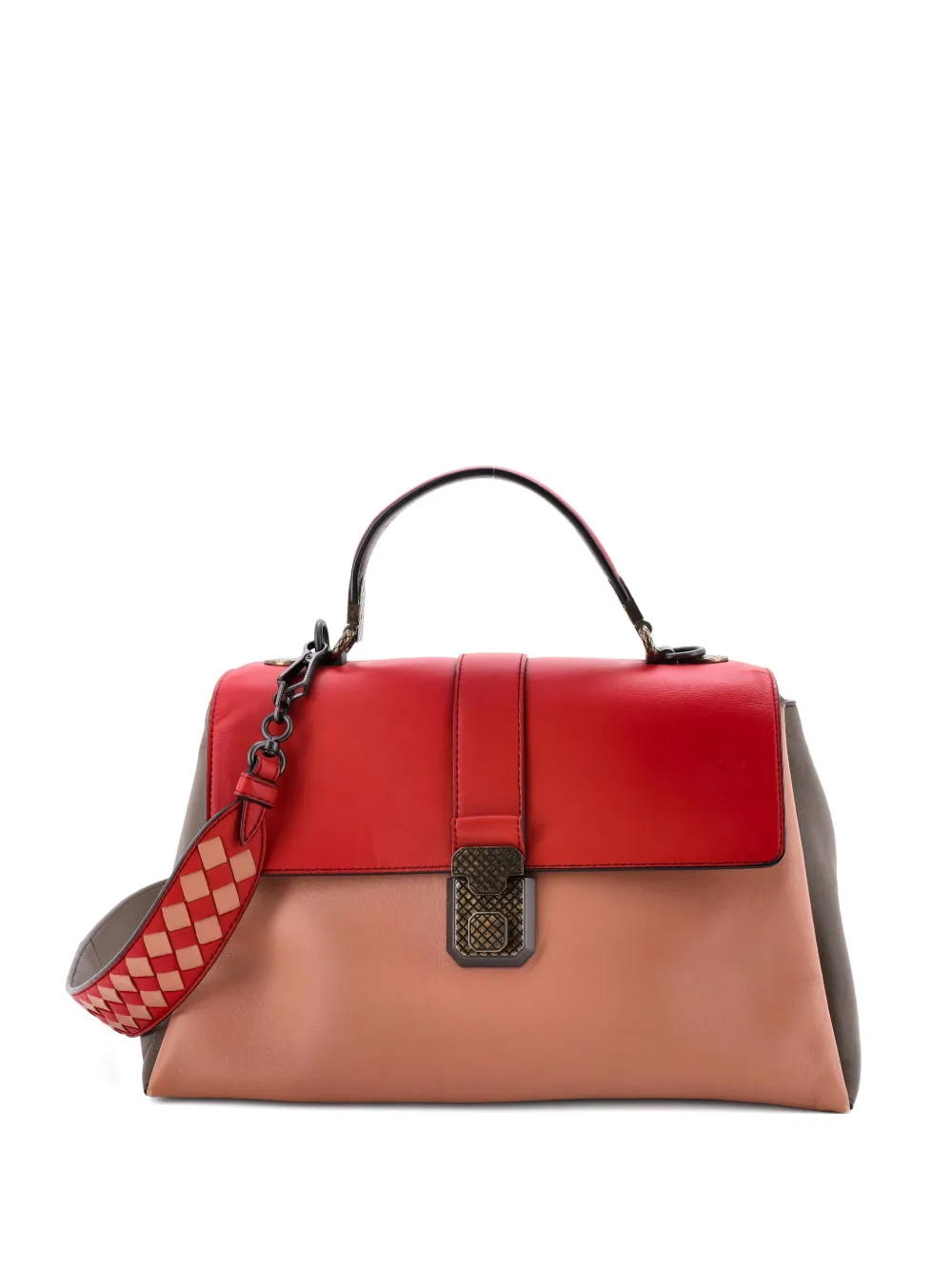 Bottega Veneta Pre-Owned Piazza Top Handle Bag Leather with