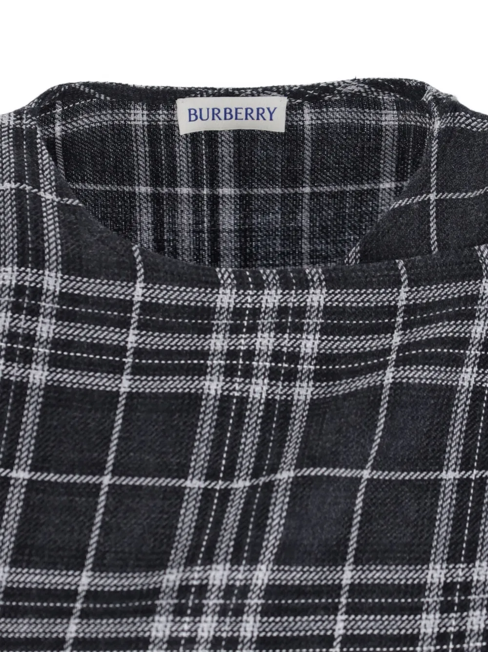 Burberry Check jurk met plooien en gesp Zwart