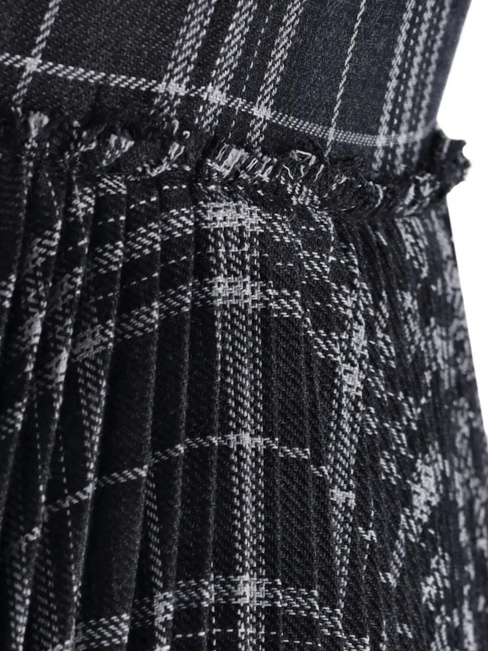 Burberry Check jurk met plooien en gesp Zwart