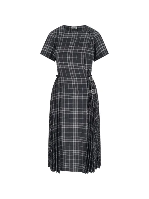 Burberry Check buckle pleated dress