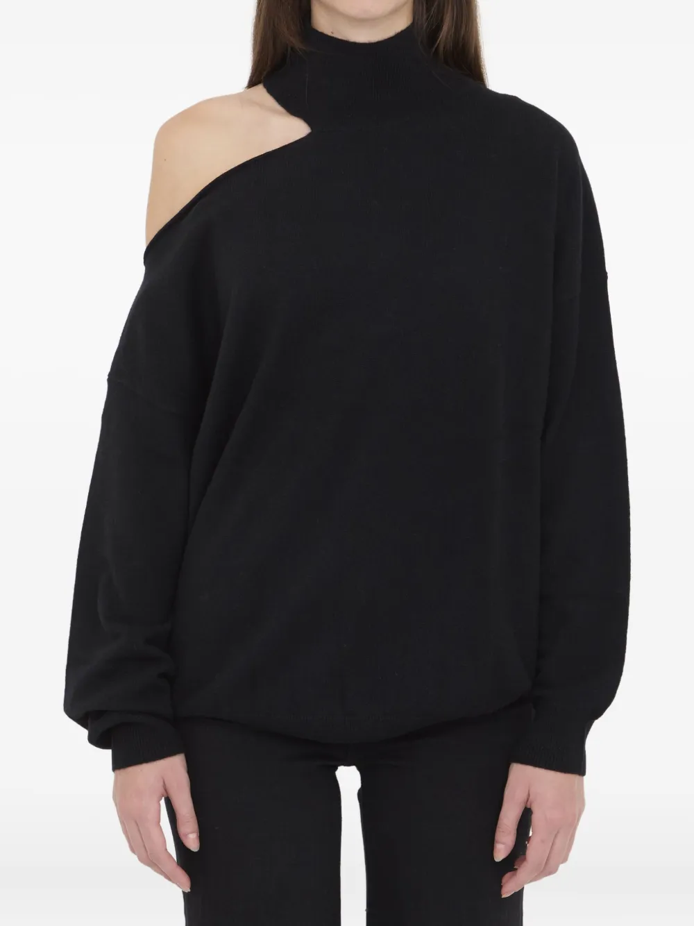Lisa Yang Alvia asymmetrical cut-out sweater | Black | Image 1