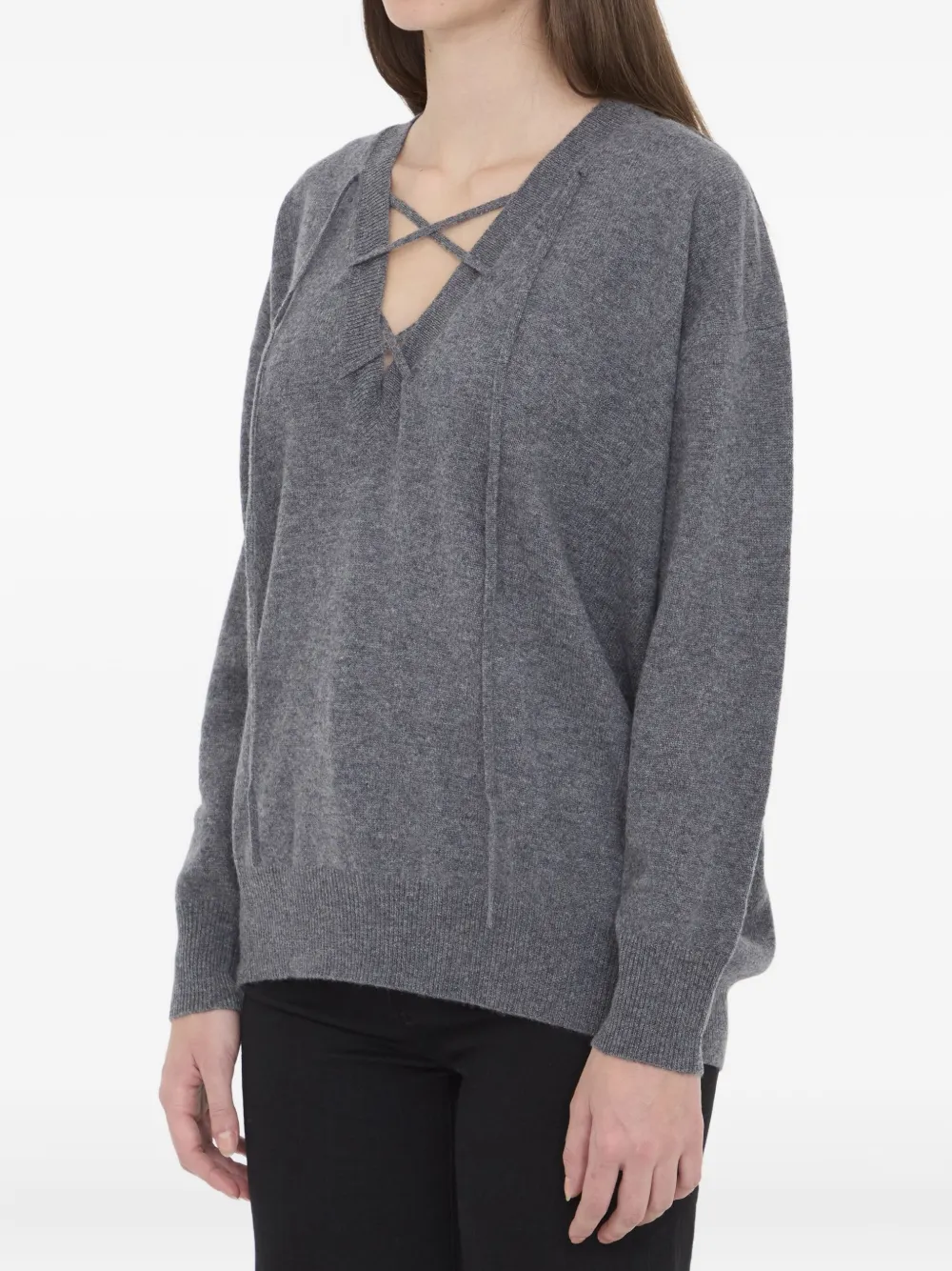 Lisa Yang Gerippter Erna Pullover mit Schleifenkragen | Pullover | Image 2