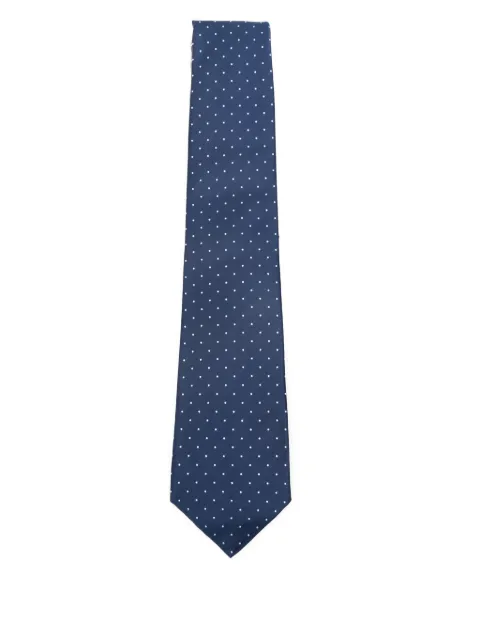 Kiton Polka-Dot Silk Tie