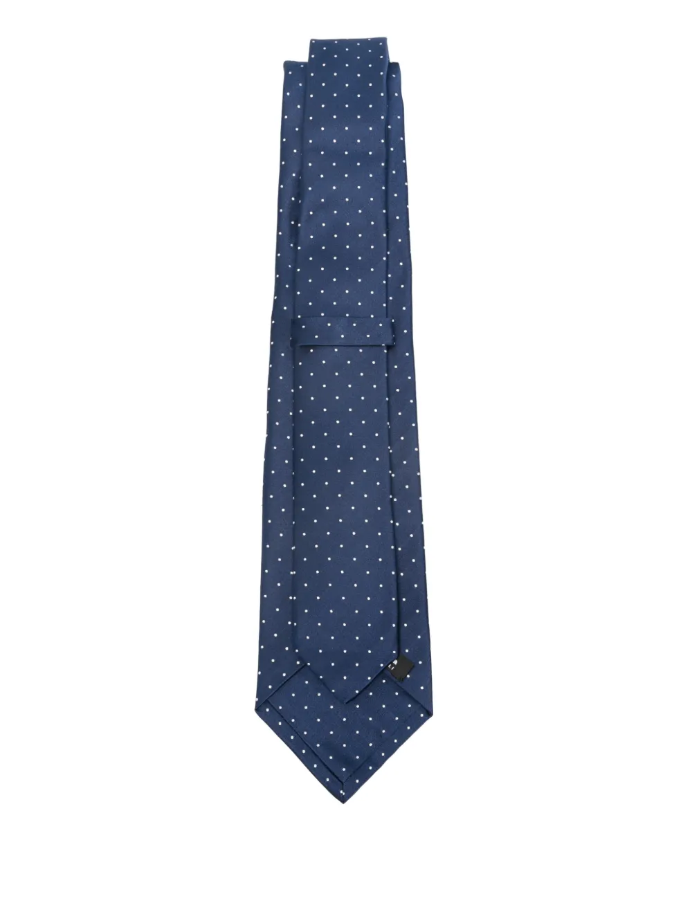 Kiton Polka-Dot Silk Tie - Blauw