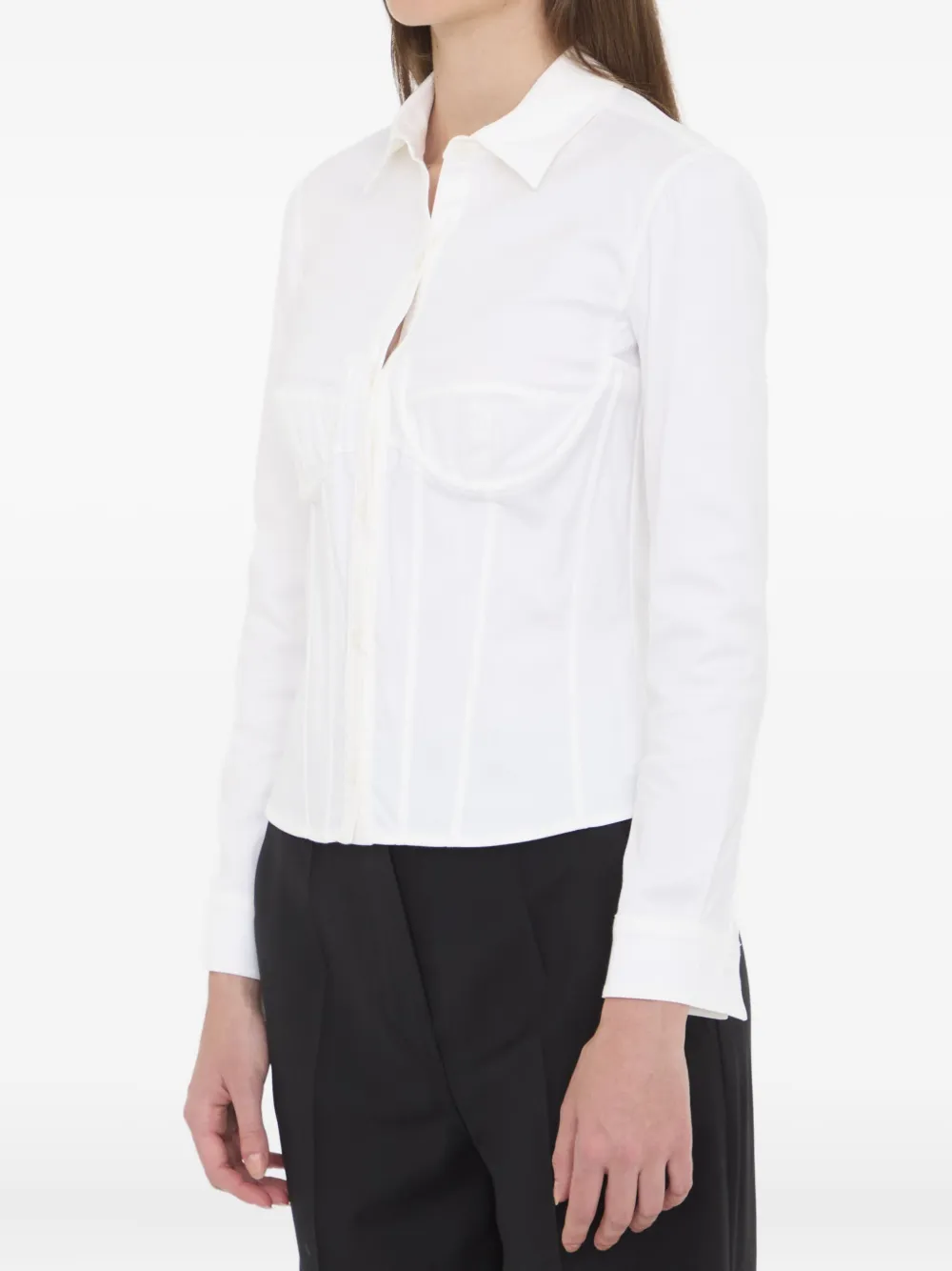 Balenciaga Blouse met korset-design en veters - Wit