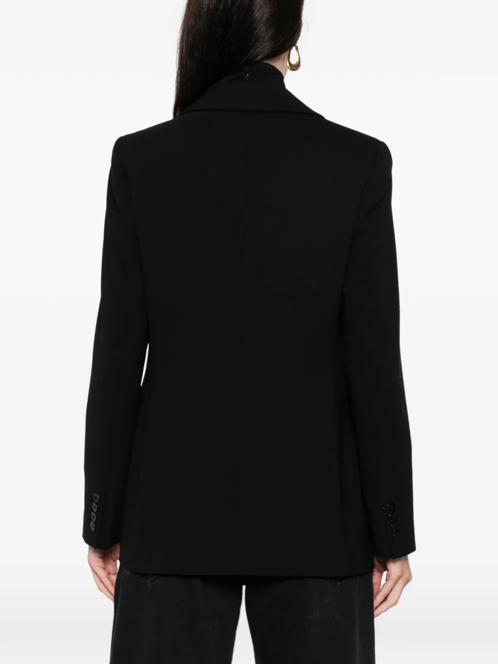 Ralph Lauren Double-breasted Wool Jacket In Black