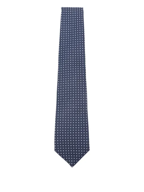 Kiton patterned silk tie