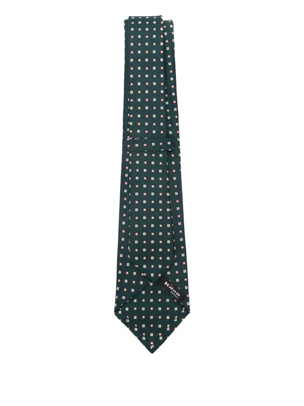 Kiton geometric-patterned silk tie | Image 2