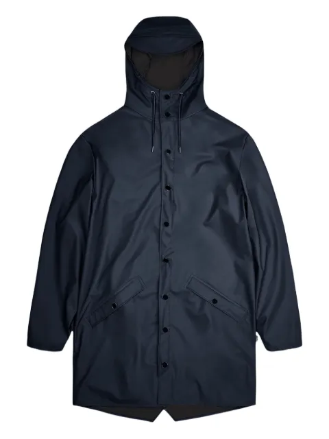 Rains button-fastening hooded coat
