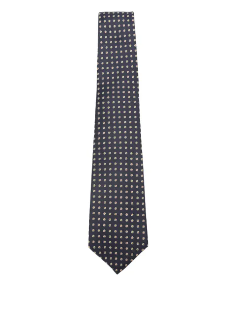Kiton geometric-patterned tie
