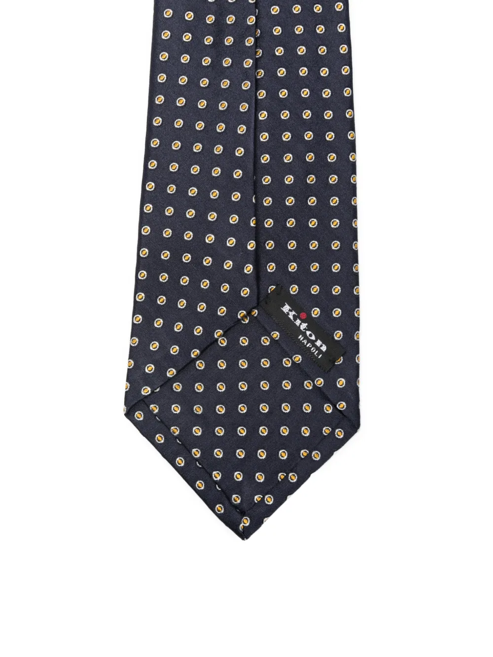 Kiton Geometric-patterned Tie In Black