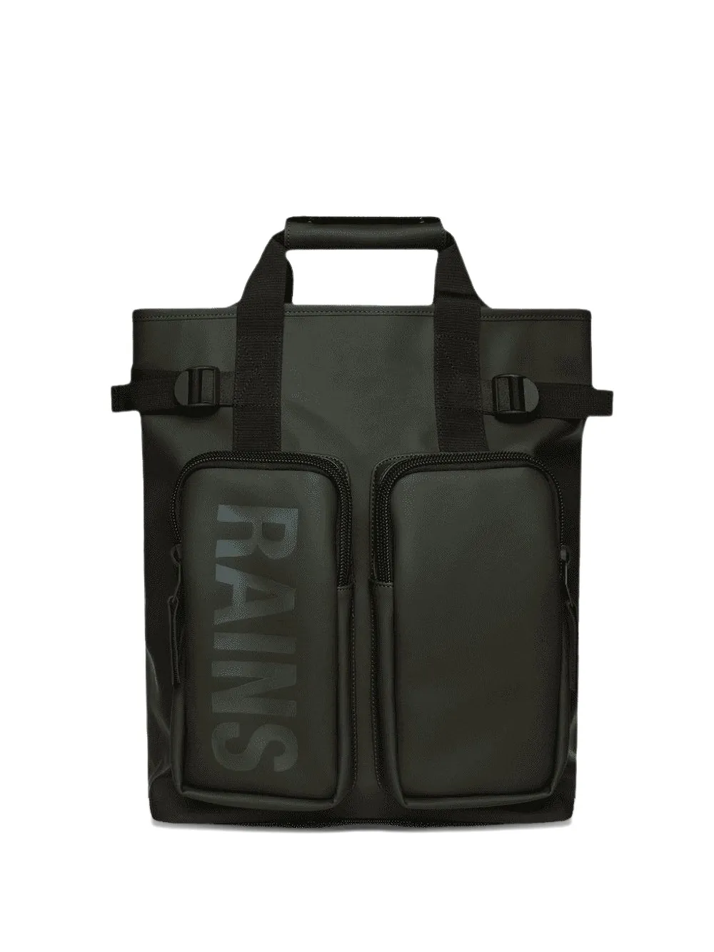 Rains Texel Logo-detailed Backpack In Green