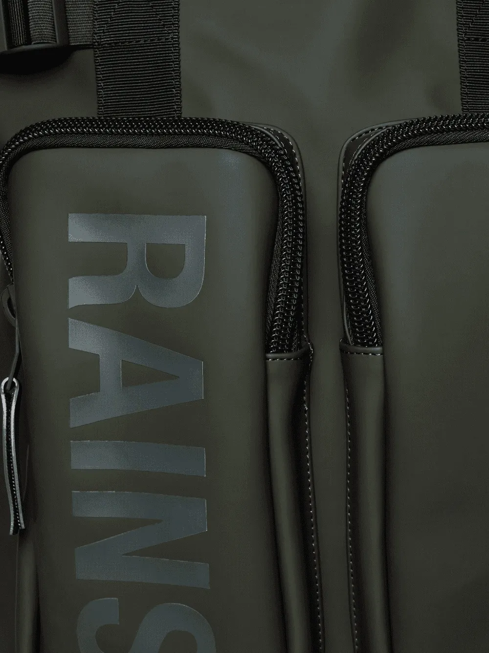 Rains Texel Logo-detailed Backpack In Green