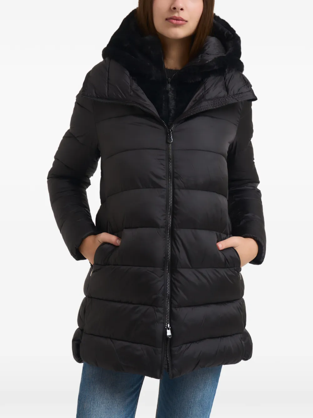 Save The Duck hooded coat | Black | Image 1