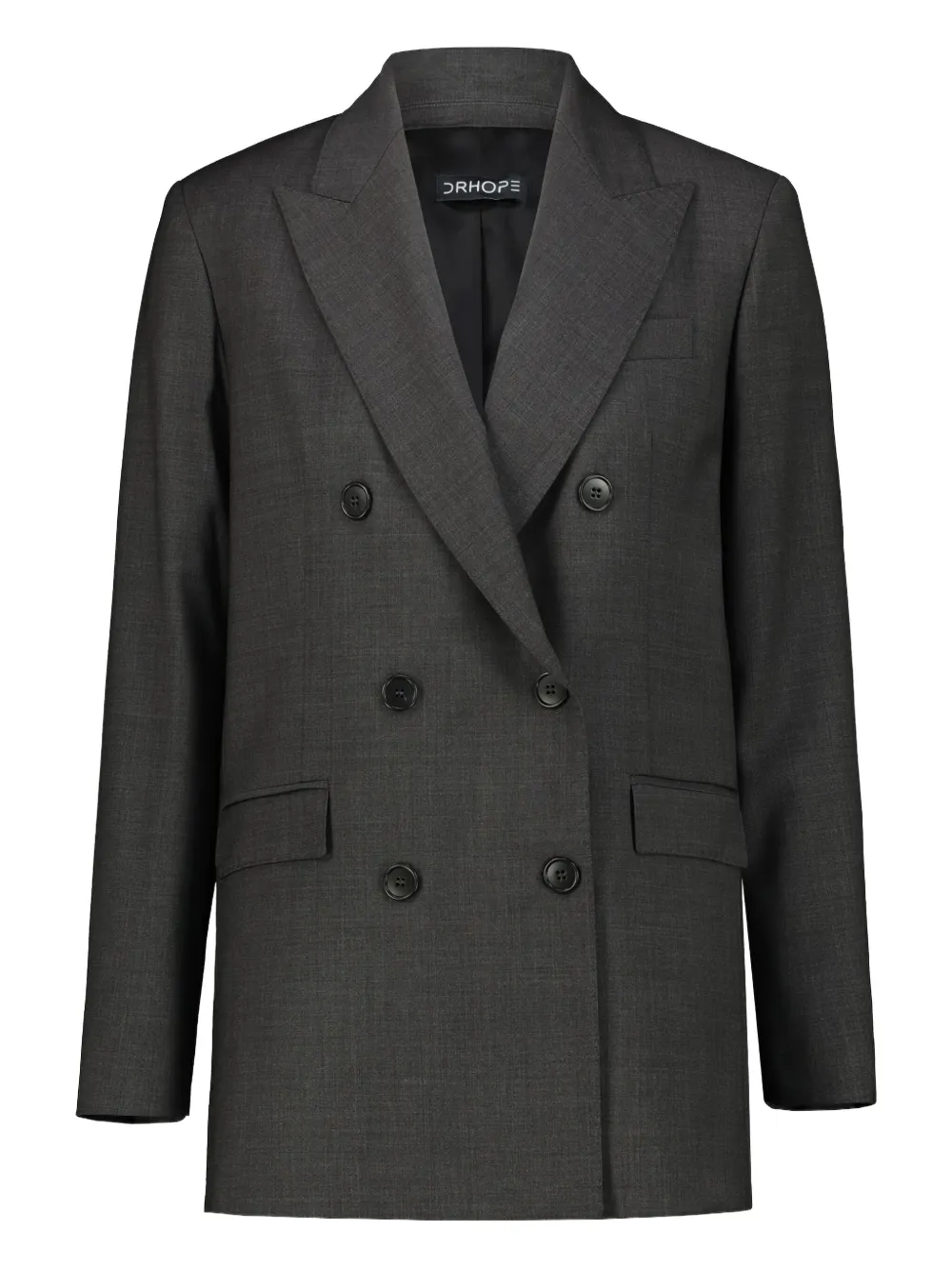 DRHOPE double-breasted wool blazer | Grey | Image 1