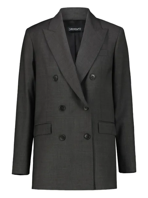 DRHOPE double-breasted wool blazer