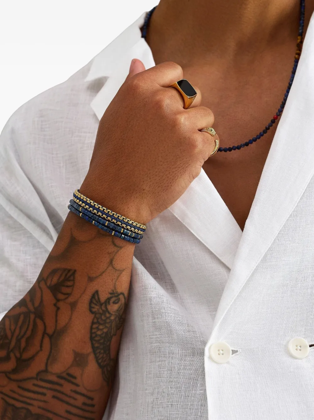 Nialaya Jewelry pulsera cruzada con lapislázuli | Image 2