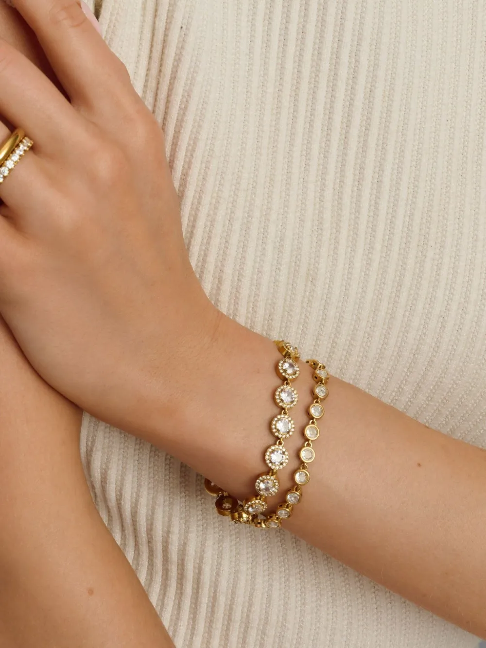 Zirconia-Embellishment Bracelet