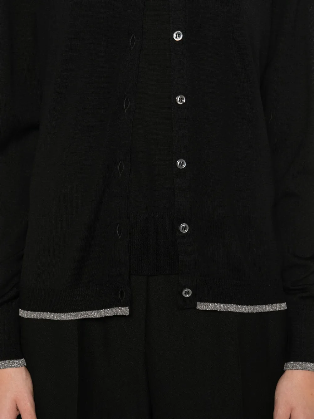 Gran Sasso Button-fastening Cardigan (set Of Two) In Black