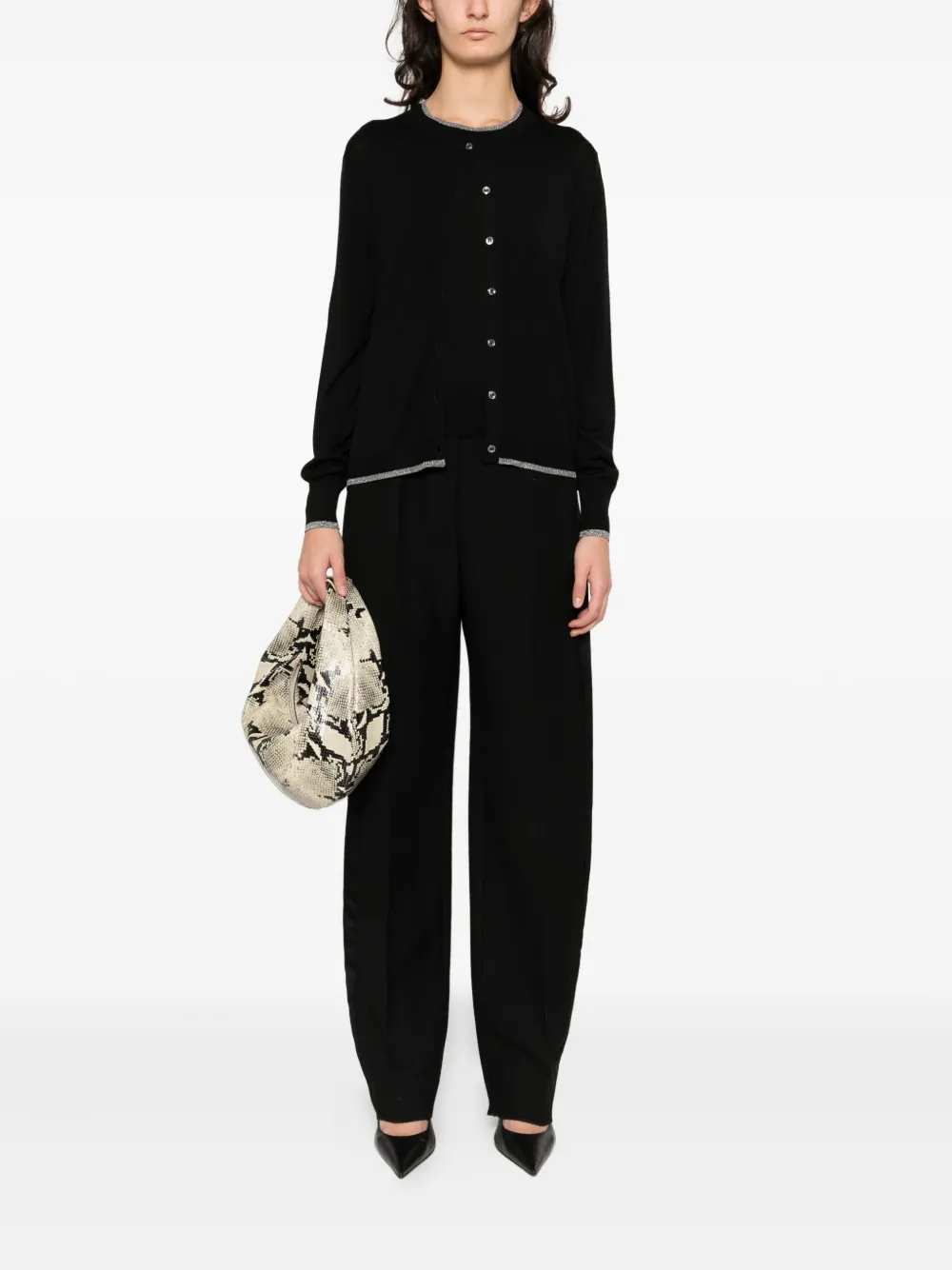 Gran Sasso Button-fastening Cardigan (set Of Two) In Black