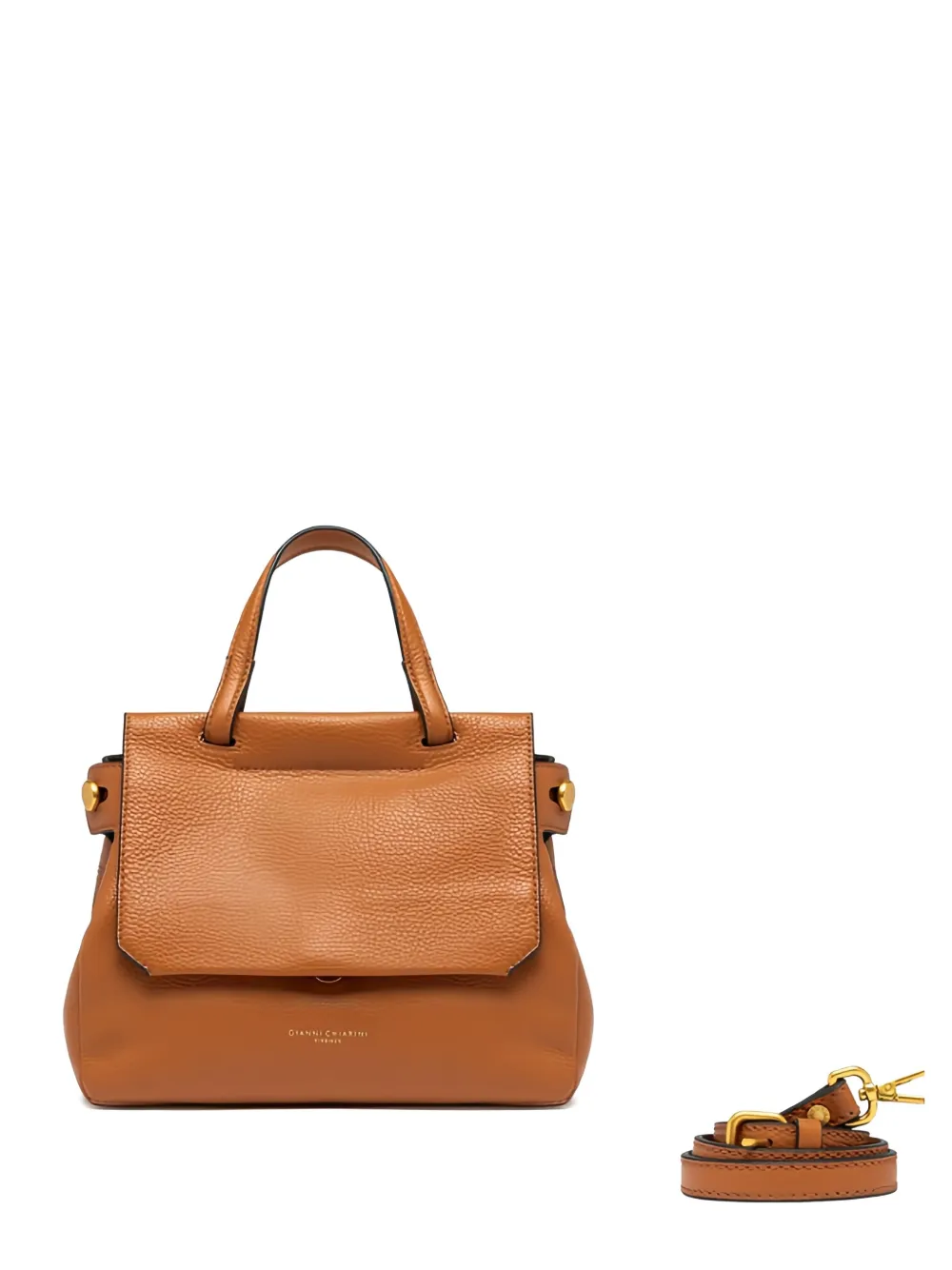 Gianni Chiarini Ottavia Flap-top Tote Bag In Brown