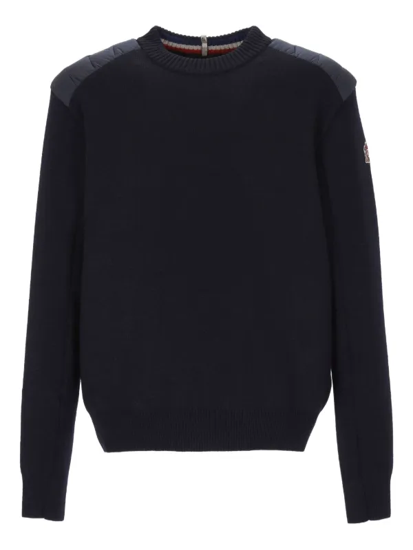 【MONCLER】セーター Moncler Grenoble padded-shoulder Sweater | Blue | FARFETCH