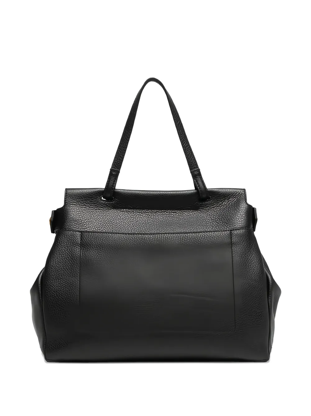 GIANNI CHIARINI Ottavia leren shopper met omslag - Zwart