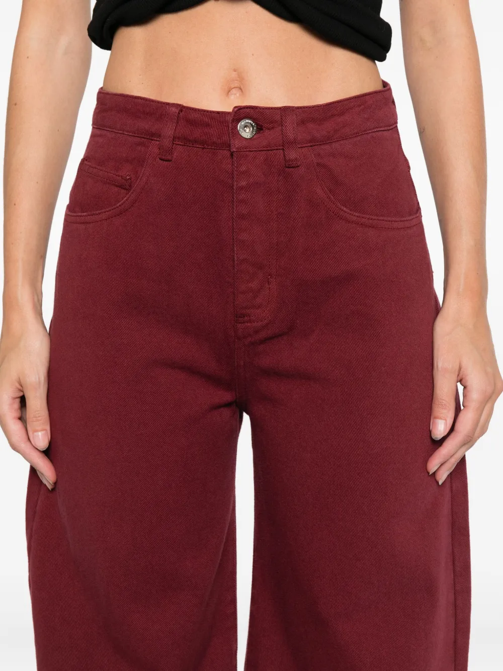 Marques' Almeida Frayed Jeans In Red
