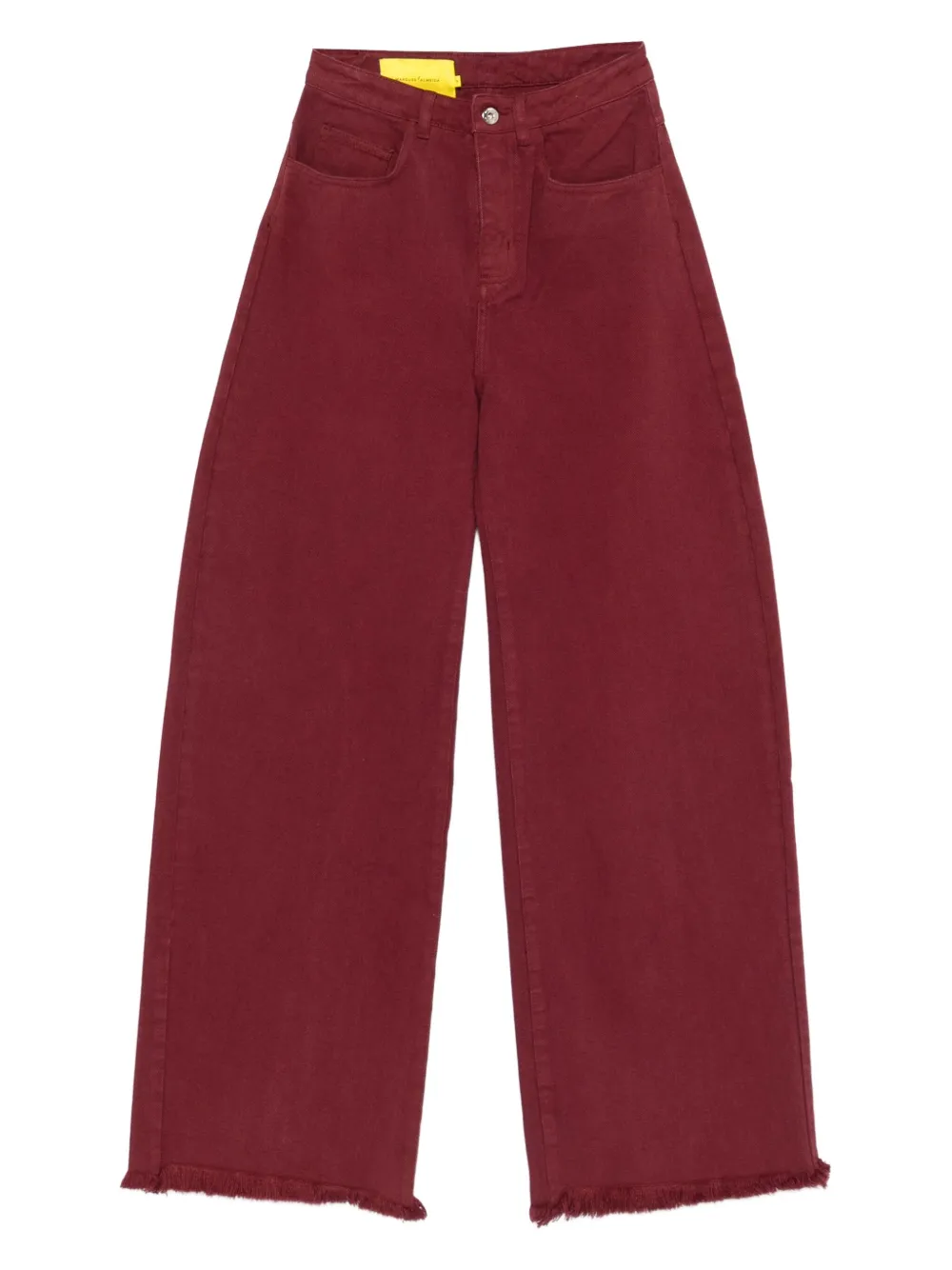 Marques' Almeida Frayed Jeans In Red