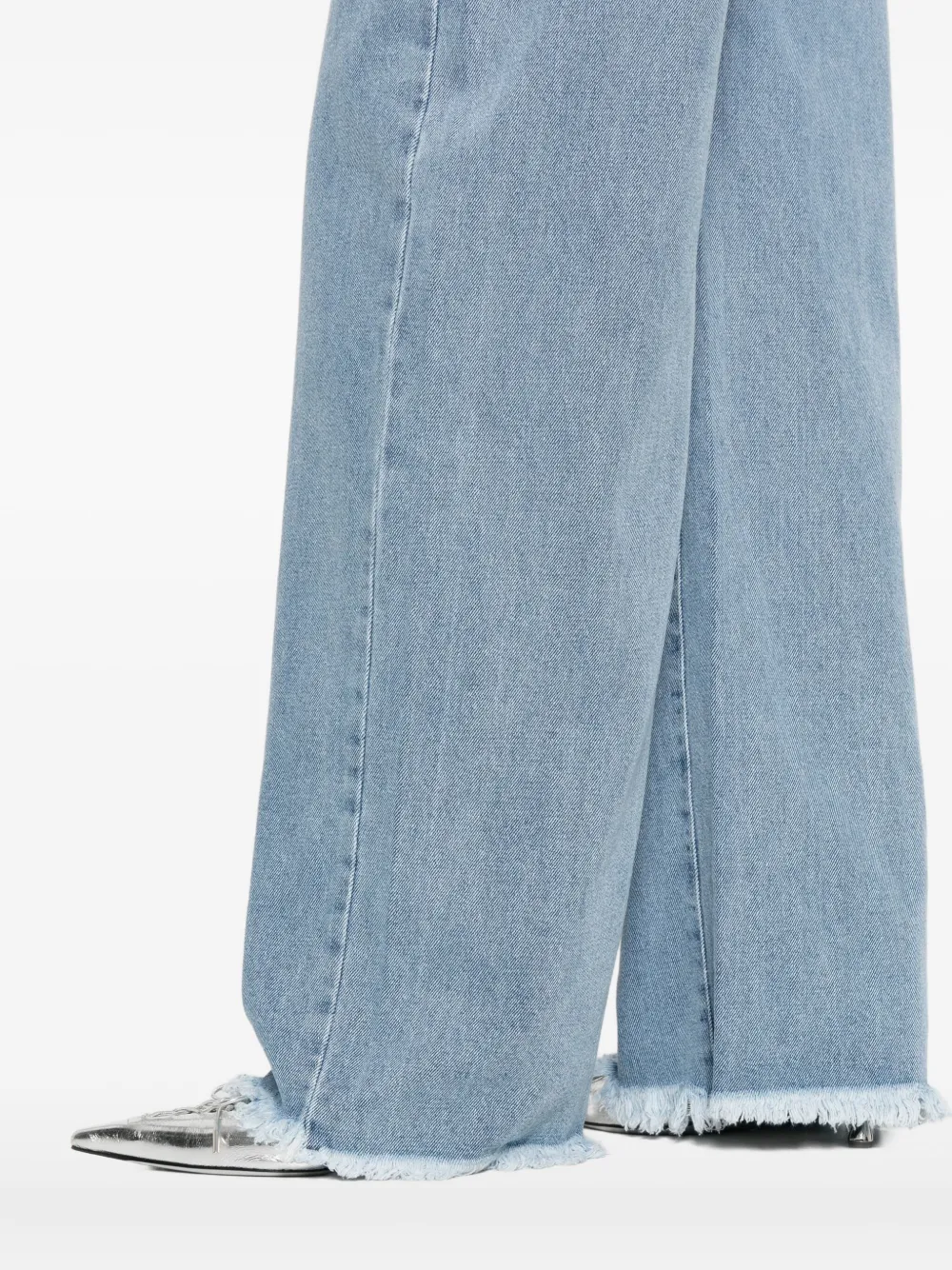 Marques' Almeida Patch-pockets Frayed Jeans In Blue