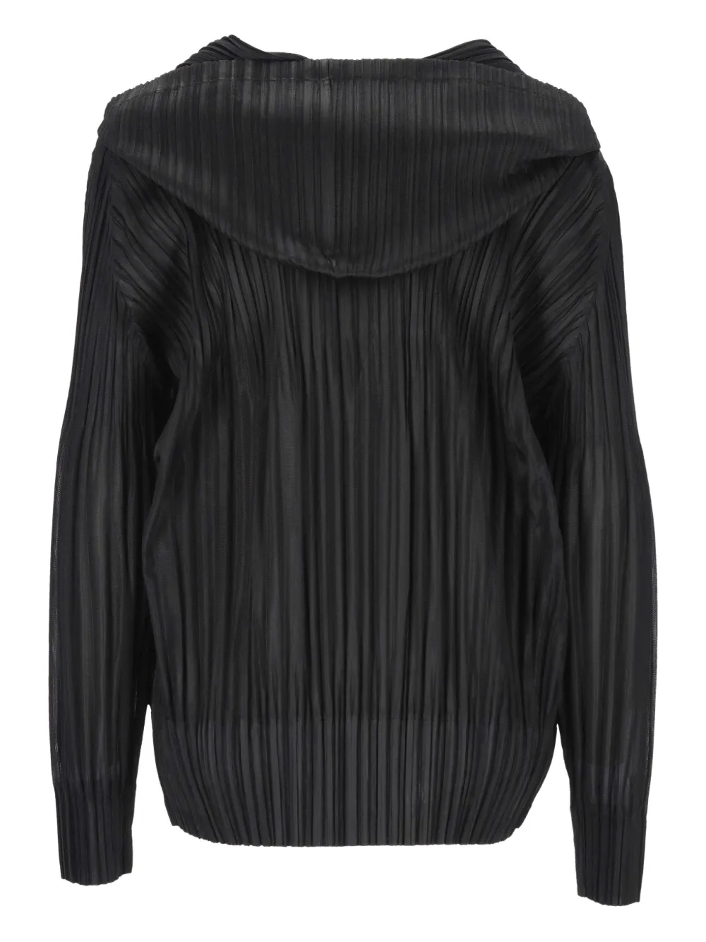 Pleats Please Issey Miyake Geplooide hoodie - Zwart