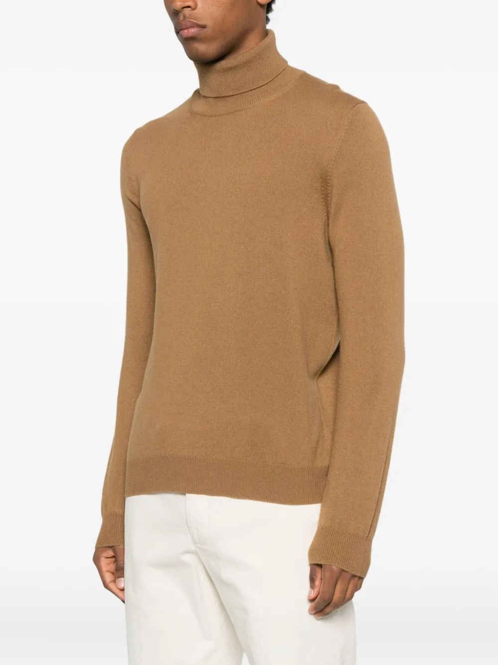 Gran Sasso T-shirt met col Bruin