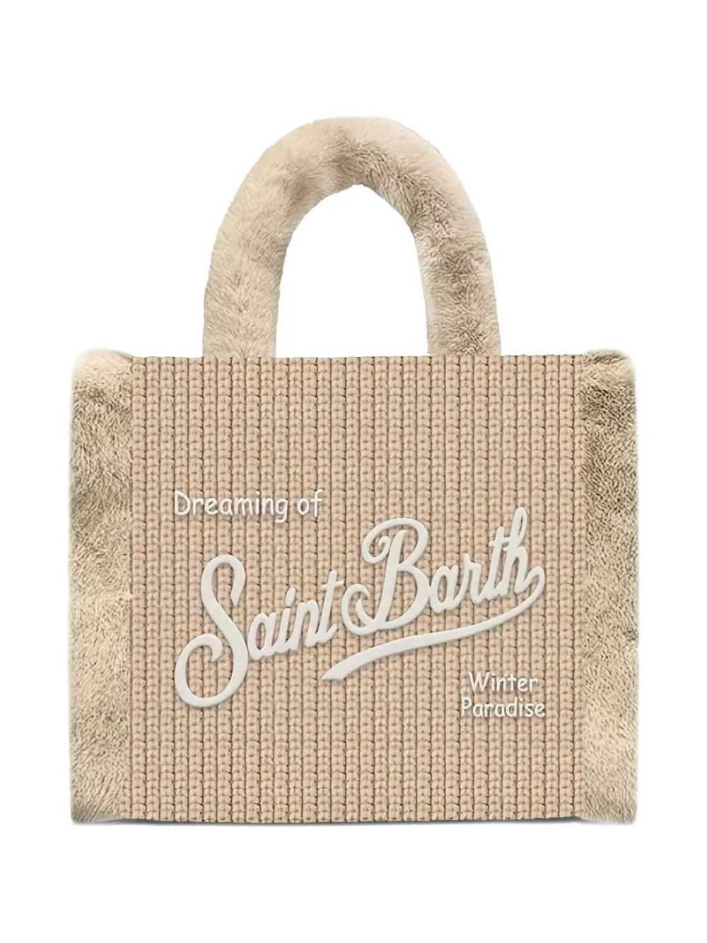 MC2 Saint Barth Colette geribbelde lammy shopper Beige