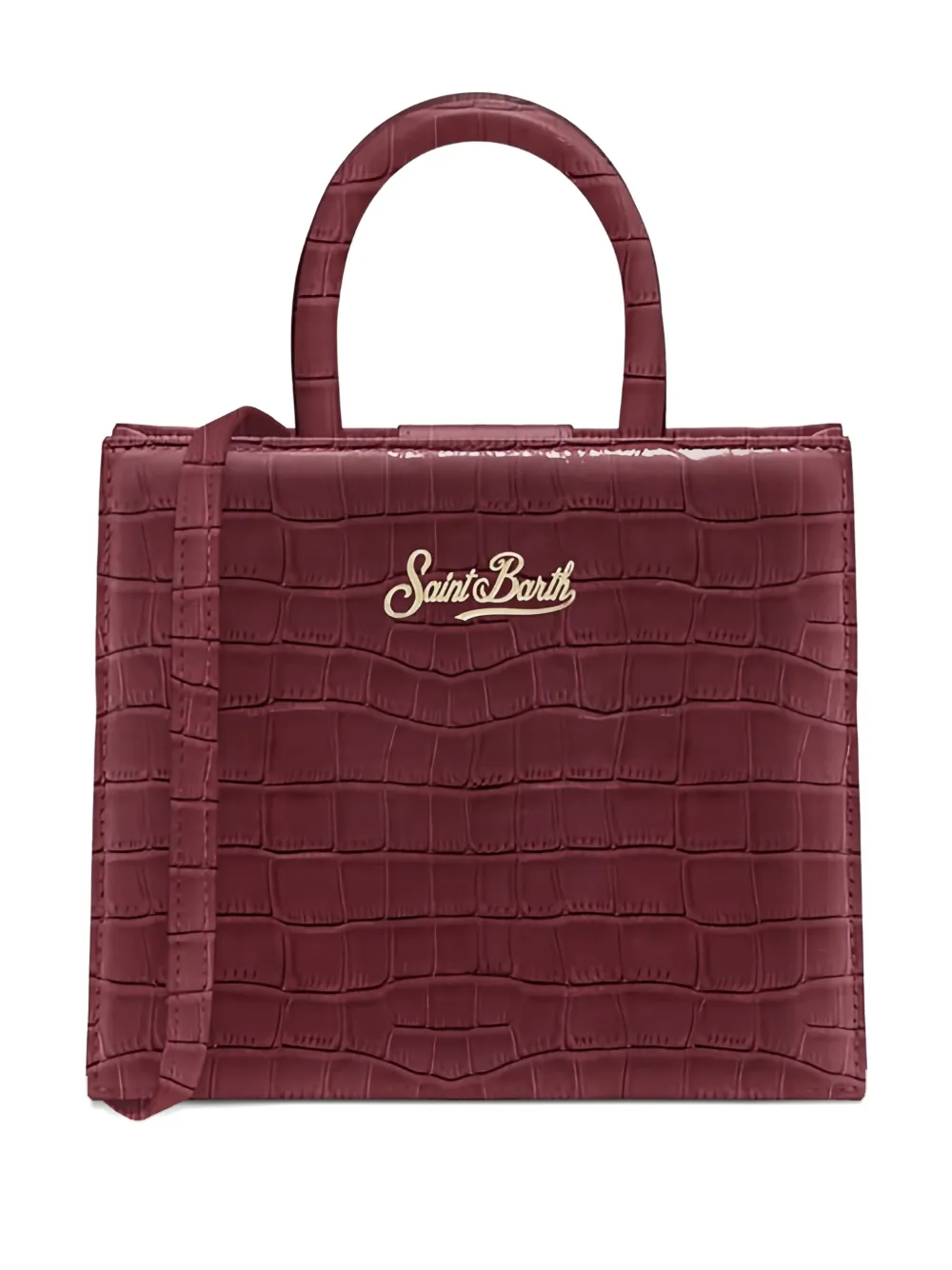 Mc2 Saint Barth Logo-plaque Tote Bag In Red
