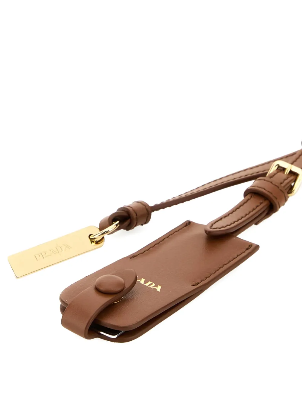 Prada Leren sleutelhanger Bruin