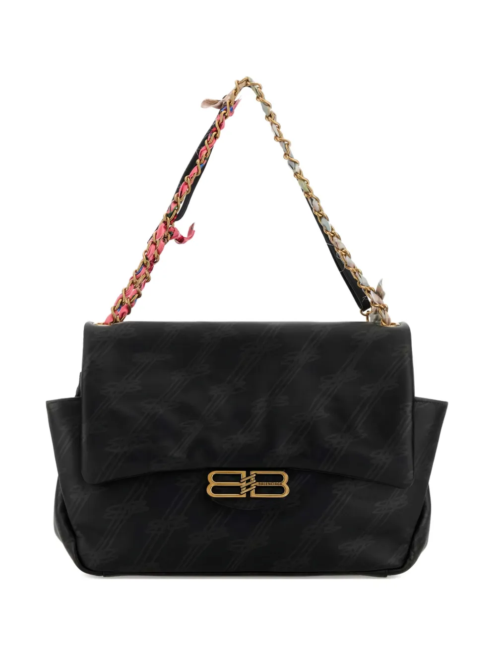 Balenciaga Printed Leather Medium Darling Shoulder Bag In Purple
