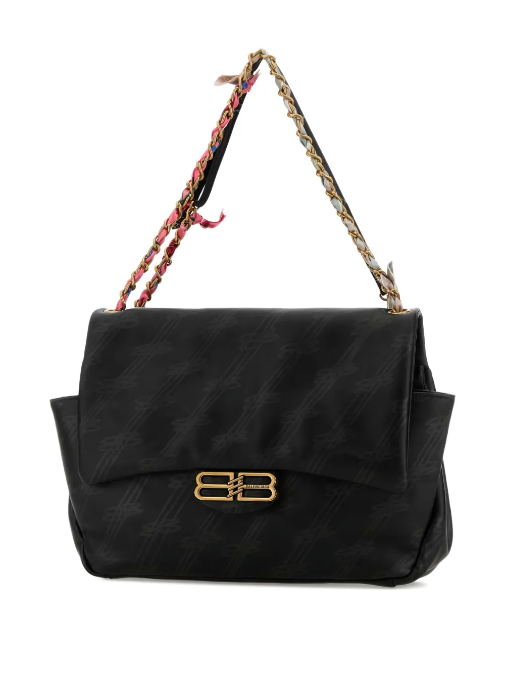 Balenciaga Printed Leather Medium Darling Shoulder Bag In Purple