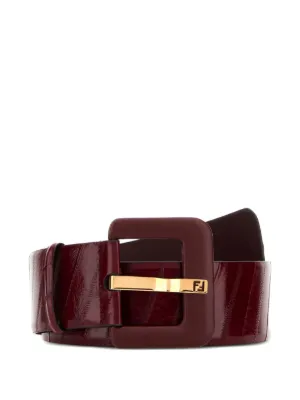 FENDI Women’s FF Logo Reversible Belt - Grey, Black and Burgundy, Size S-M FF Belt - Black | FENDI US main image 4