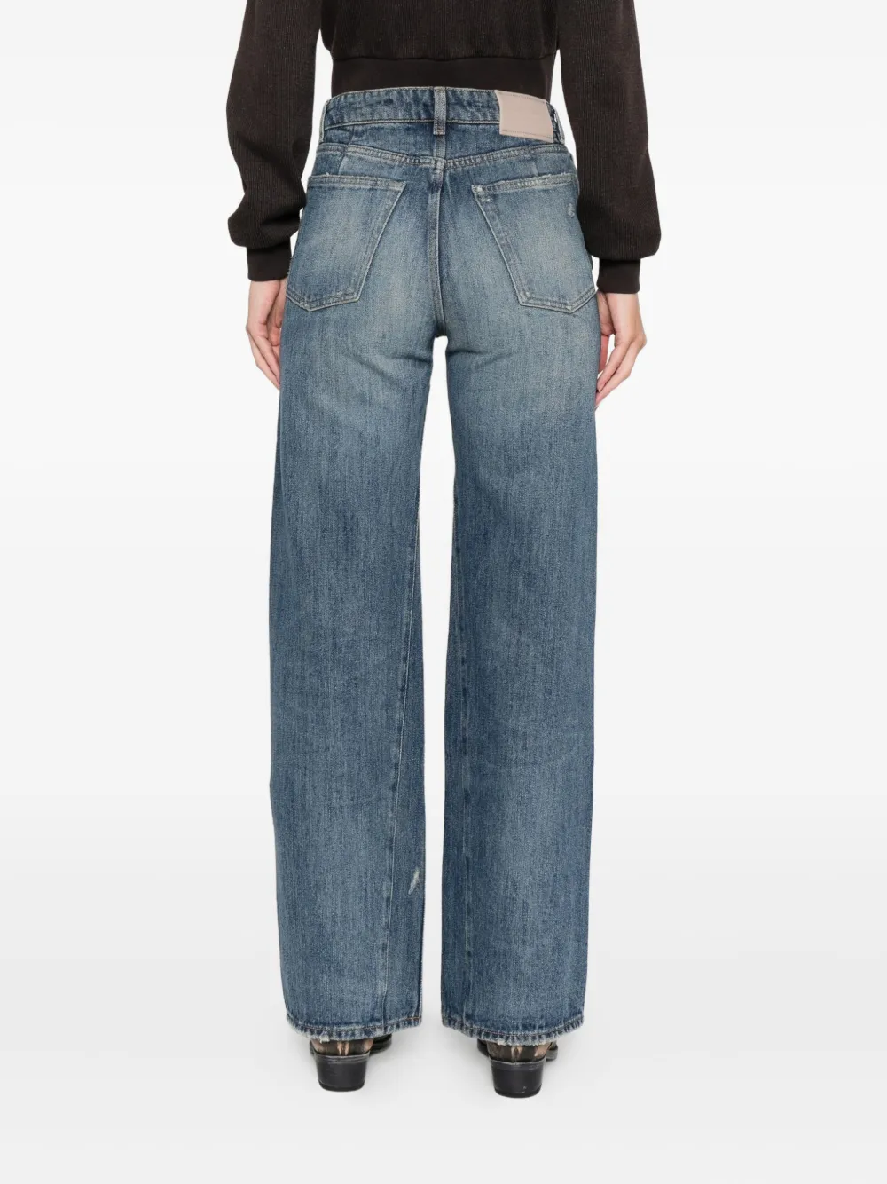 OUR LEGACY Broek met gescheurd detail Blauw