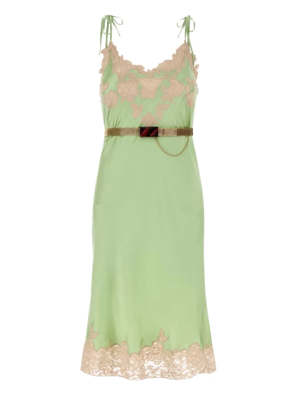 Prada V-neck silk dress - Verde