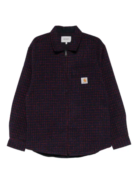 Carhartt WIP zip plaid shirt