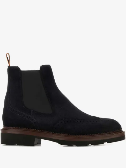 Santoni suede chelsea boots