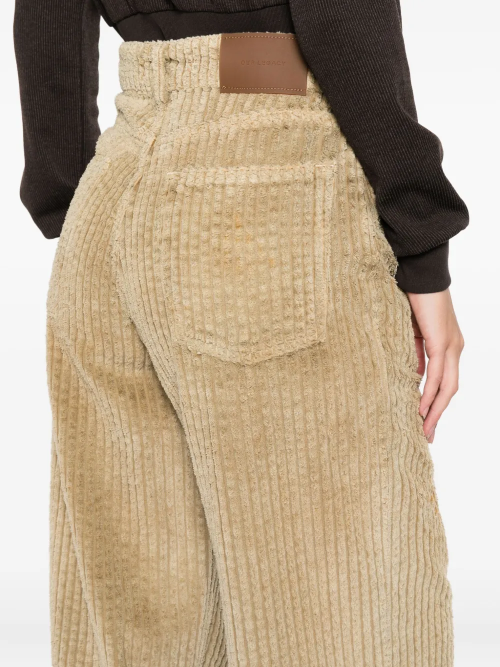 OUR LEGACY Ribfluwelen broek Beige