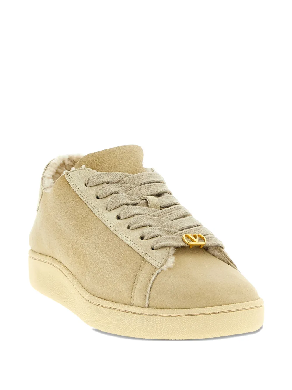 Valentino Garavani Royco leren sneakers Beige