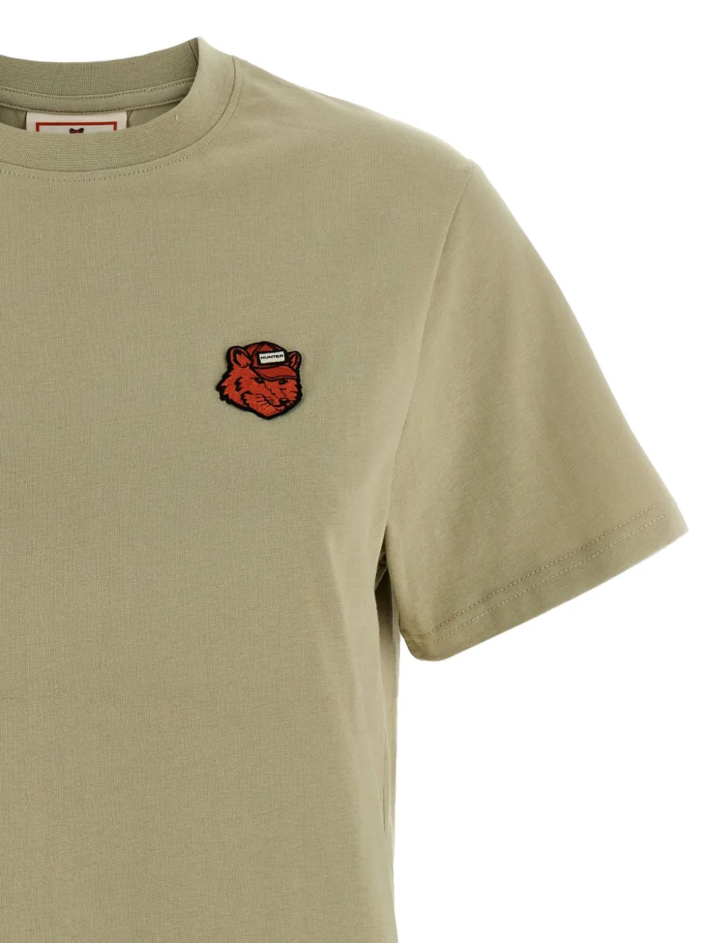 Maison Kitsuné Hunter Fox Head Short Sleeve T-shirt In Brown